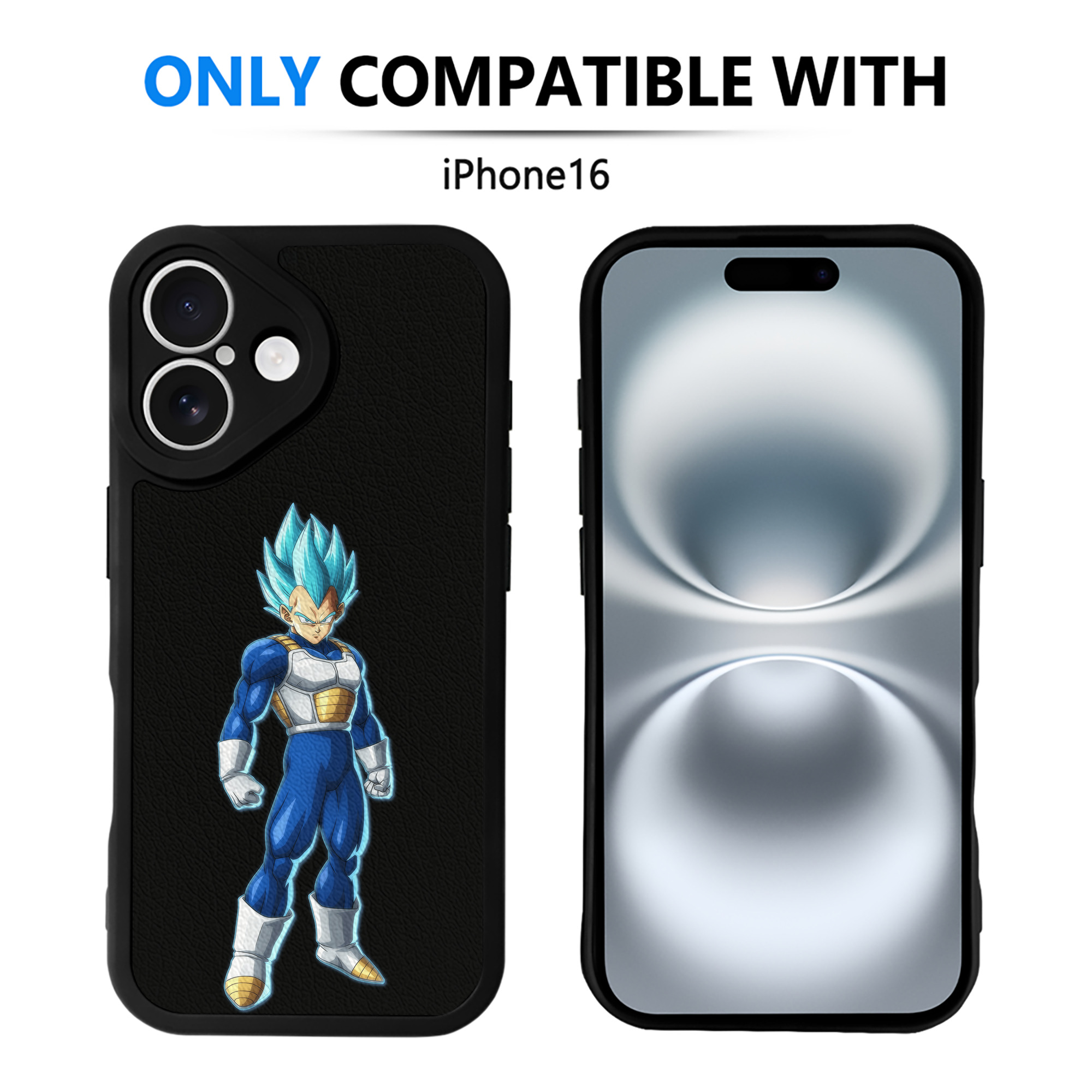 （画像用） ドラゴンボール ベジータ四世（Bejīta Yonsei）DRAGON BALL Vegeta IV 【iPhone 16シリーズ対応】シリコンスマホケース（レザー調） 材質：シリコン